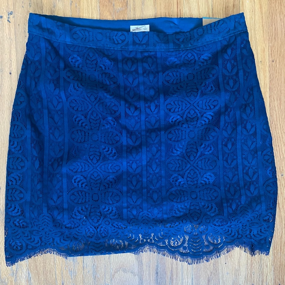 Hollister lace skirt blue